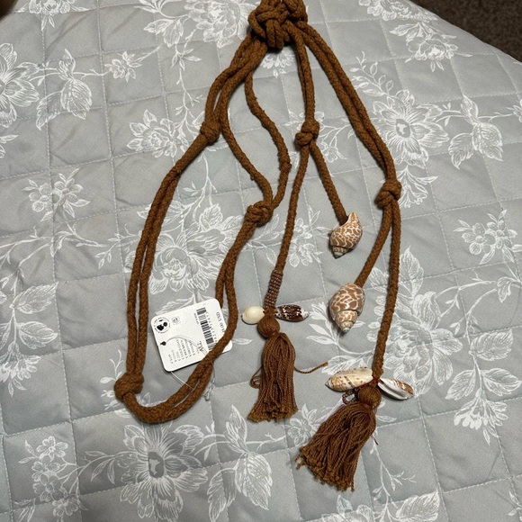 Free People Isles of Capri Wrap Belt, Brown, $48 NWT, One Size